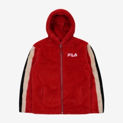 Fila Fake Fur - Naisten Takit - TummanPunainen | FI-70760